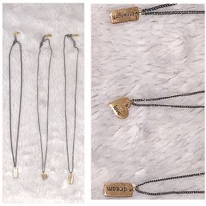 💥$5 CLEARANCE💥 3 Necklaces Words: ‘Strength’ ‘Love’ ‘Dream’ by JAMI